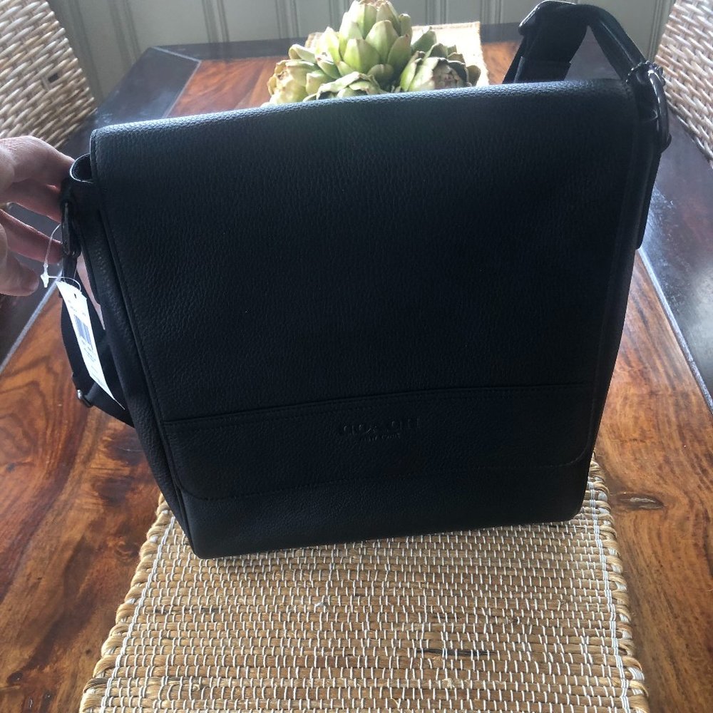 COACH Houston Map Bag In Signature Leather NWT